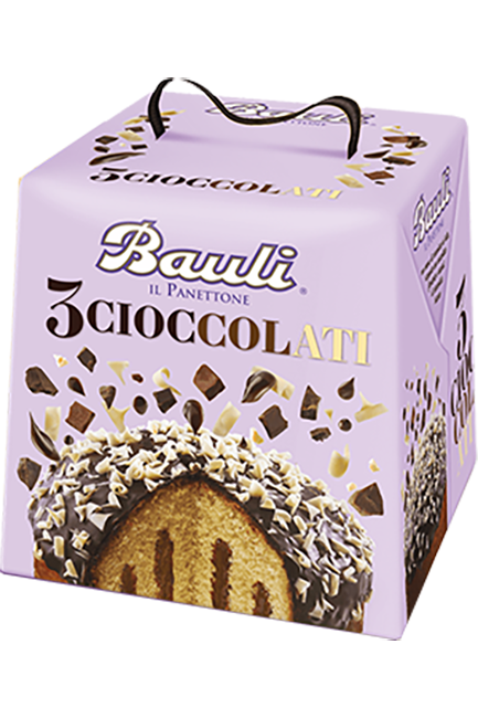 Bauli Panettone 3 Cioccolati 750g  Bauli Panettone 3 Cioccolati 750g