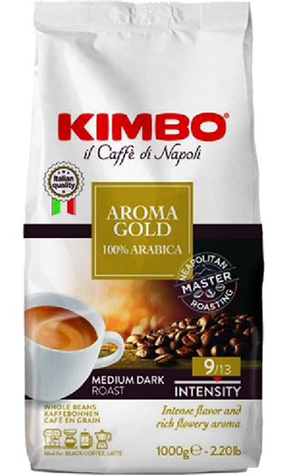 Kimbo Aroma Gold 100% Arabica 1kg Bohnen