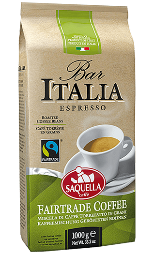 Saquella Bar Italia Fairtrade 1kg Bohnen