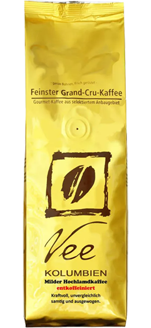 Vee Kaffee Kolumbien entkoffeiniert 250g Bohnen